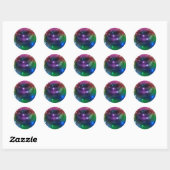Kleurrijke Disco Ball Ronde Sticker (Vel)