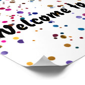 Kleurrijke Disco Bowling 1985 40ste verjaardag Poster (Hoek)