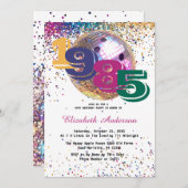 Kleurrijke Disco Bowling Ball 1985 40e verjaardag Kaart (Voorkant / Achterkant)