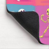 Kleurrijke disco dansende skeletten - Mousepad Muismat (Hoek)