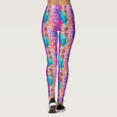 Kleurrijke Disco Faux Glitter Leggings (Achterkant)