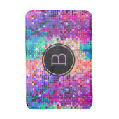 Kleurrijke disco glitter badmat (Voorkant Verticaal)