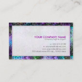 Kleurrijke Disco Glitter Beautician Kaart Visitekaartje (Achterkant)