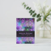 Kleurrijke Disco Glitter & Sparkles Visitekaartje (Staand voorkant)