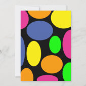 Kleurrijke Disco Jive Turning Vijf Verjaardagsfees Kaart (Achterkant)