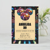 Kleurrijke disco verjaardag kaart (Staand voorkant)