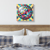Kleurrijke discobal canvas kunst! (Insitu (Slaapkamer))
