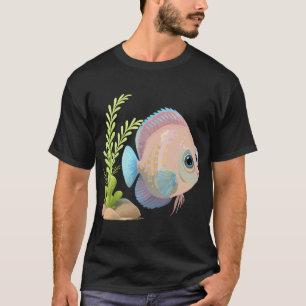 Kleurrijke Discusvis bij Planten T-shirt