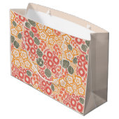 Kleurrijke Disty Bloemen Gift Bag Groot Cadeauzakje (Achterkant Gekanteld)