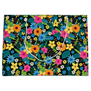 Kleurrijke Ditsy Bloemen Bloemendesign-43785 Groot Cadeauzakje