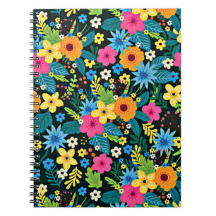 Kleurrijke Ditsy Bloemen Bloemmotief Ontwerp-43785 Notitieboek