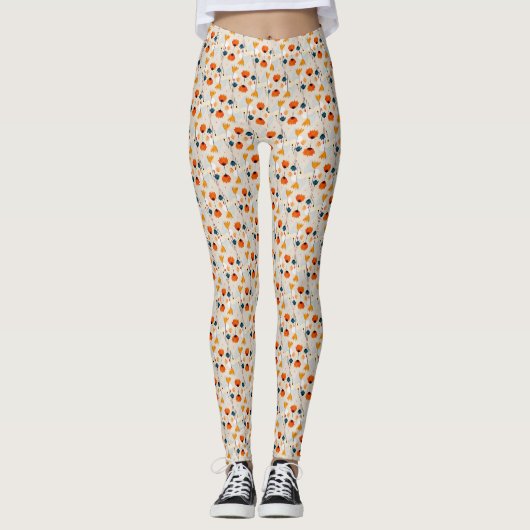 Kleurrijke Ditsy Flowers Leggings (Voorkant)