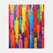 Kleurrijke diverse menselijke verbinding kunst fleece deken (Voorkant)