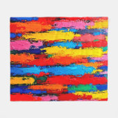 Kleurrijke diverse menselijke verbinding kunst fleece deken (Voorkant (Horizontaal))
