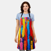 Kleurrijke diverse menselijke verbinding kunst schort (Gedragen)