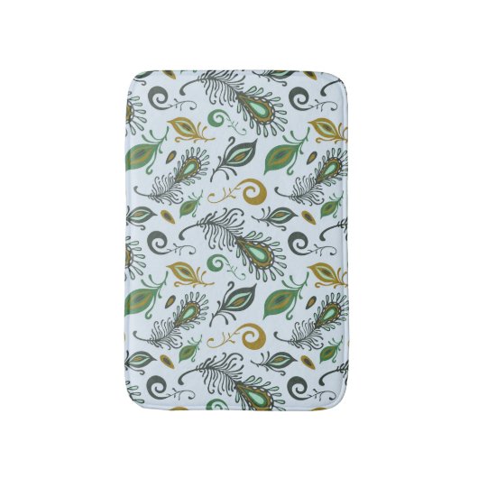 Kleurrijke diverse veren badmat (Voorkant Verticaal)