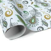 Kleurrijke diverse veren cadeaupapier (Rol Hoek)