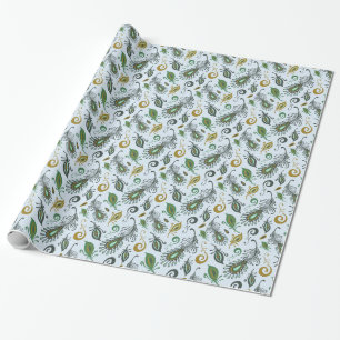 Kleurrijke diverse veren cadeaupapier