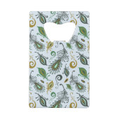 Kleurrijke diverse veren creditkaart flessenopener (Achterkant)