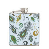 Kleurrijke diverse veren heupfles (Voorkant)