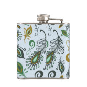 Kleurrijke diverse veren heupfles (Achterkant)