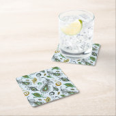 Kleurrijke diverse veren kartonnen onderzetters (Insitu)