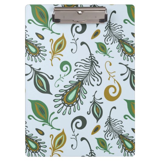 Kleurrijke diverse veren klembord (Voorkant)