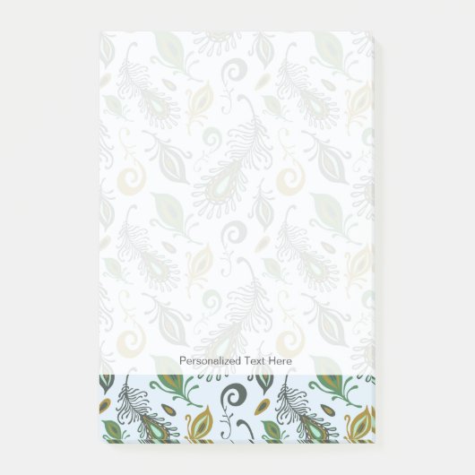 Kleurrijke diverse veren post-it® notes (Voorkant)