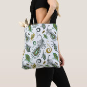 Kleurrijke diverse veren tote bag (Dichtbij)