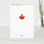 Kleurrijke Diwali Lamp Diya Kaart (Achterkant)