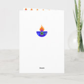 Kleurrijke Diwali Lamp Diya Kaart (Achterkant)
