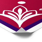 kleurrijke diwali rangoli met voetafdruk poster (Hoek)