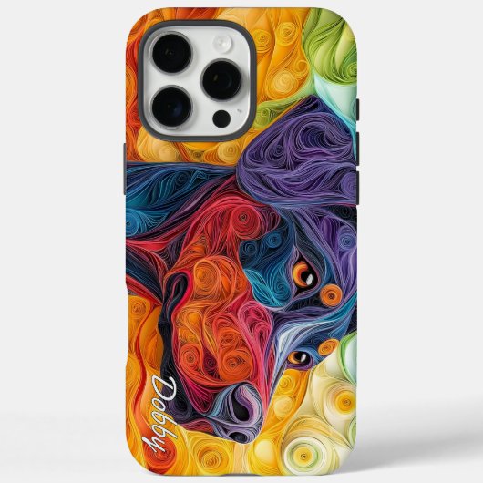 Kleurrijke Doberman Pincher Portret Case-Mate iPhone Case (Achterkant)