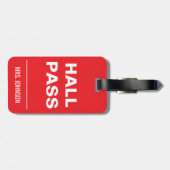 Kleurrijke Docent Hal Pas – Klasmanagement Label  Bagagelabel (Achterkant horizontaal)