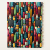 Kleurrijke docent tutor Cartoon Pen Pattern Planner (Achterkant)