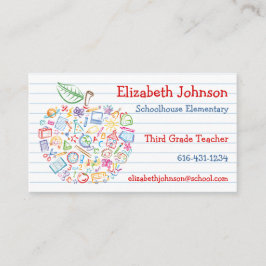 Kleurrijke docenten Apple Visitekaartje