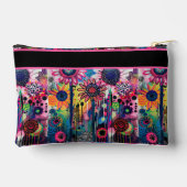 Kleurrijke doedel bloemen print gesneden naaizak etui (Achterkant)