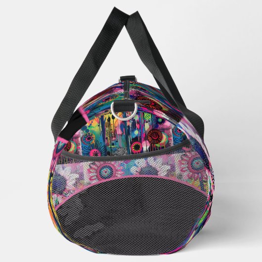 Kleurrijke doedel bloemen print gesneden naaizak plunjezak (Rechts)