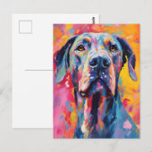 Kleurrijke Dog Briefkaart (Voorkant / Achterkant)