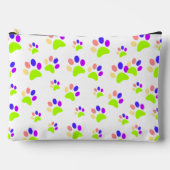 Kleurrijke Dog Paw Print Design, Bewerkbare Paw Kl Etui (Voorkant)