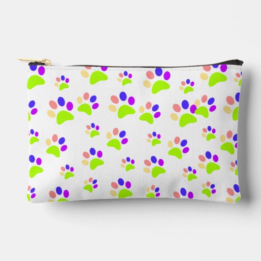 Kleurrijke Dog Paw Print Design, Bewerkbare Paw Kl Etui (Voorkant)