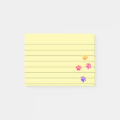 Kleurrijke Dog Paw Tracks, gerelineerd 4x3 Post-it® Notes (Voorkant)