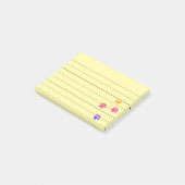 Kleurrijke Dog Paw Tracks, gerelineerd 4x3 Post-it® Notes (Schuin)