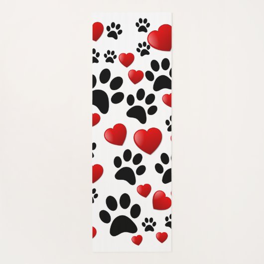 Kleurrijke dog schildert afdrukken en hoort aangep yogamat (Achterkant)