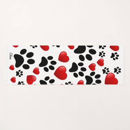 Kleurrijke dog schildert afdrukken en hoort aangep yogamat (Voorkant (horizontaal))