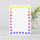 Kleurrijke dog verf de afdrukbasis voor de uitnodi kaart (Staand voorkant)