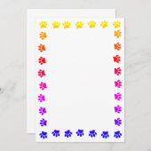 Kleurrijke dog verf de afdrukbasis voor de uitnodi kaart (Voorkant / Achterkant)