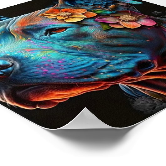 Kleurrijke Dog Wall Poster (Hoek)