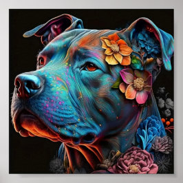 Kleurrijke Dog Wall Poster