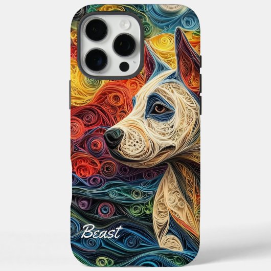 Kleurrijke Doggo Argentinië Portret Case-Mate iPhone Case (Achterkant)